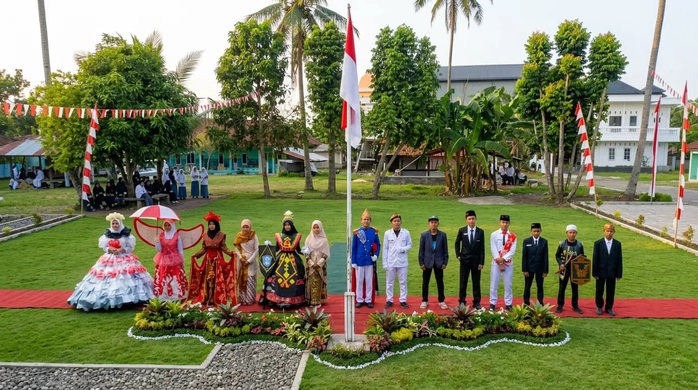 GEMA KARYA MERDEKA SAAT LIMBAH BAHAN BEKAS DISULAP MENJADI MAHAKARYA DI MA DARUL AMAN